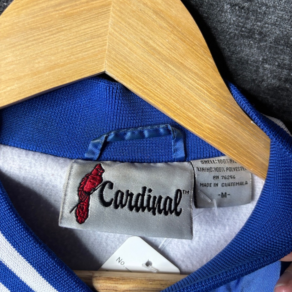 Vintage Florida Karting Association Cardinal Blue Satin Bomber Jacket Mens M - Picture 3 of 9
